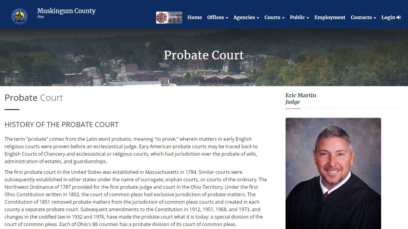 Muskingum County Probate Court - Marriage License - Wills - Guardianship
